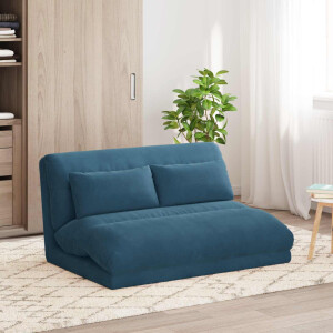 vidaXL Verstelbare vlo stoelen Blauw Fluweel