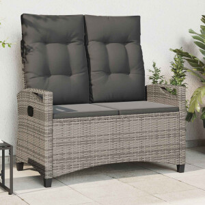 vidaXL Tuinbank met kussen Grijs en Donkergrijs 105 x 60 x 112 cm