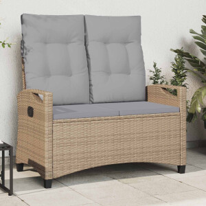vidaXL Tuinbank met kussen Beige en Licht Grijs 105 x 60 x 112 cm