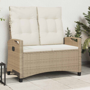 vidaXL Tuinbank Beige en Crème 105 x 60 x 112 cm Staal en Polyester