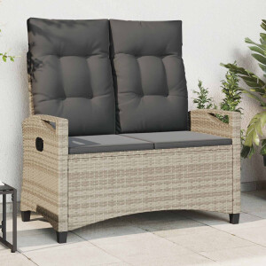 vidaXL Tuinbank met kussen 105 x 60 x 112 cm staal