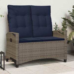 vidaXL Tuinbank met kussen 105 x 60 x 112 cm staal