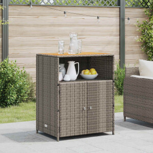 vidaXL Kast met plank Grijs 70 x 50 x 87 cm Polyester en Roly Ratten