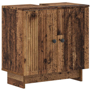 vidaXL Badkamer wastafelkast EDE Oud hout 59,5 x 31,5 x 59 cm
