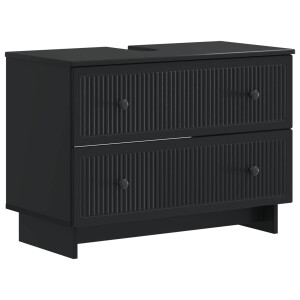 vidaXL Badkamer wastafelkast EDE Zwart 82 x 41 x 59 cm Bewerkt hout