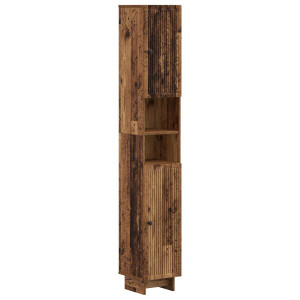 vidaXL Badkamerkast met Open Plank EDE Oud hout 30 x 31 x 190 cm