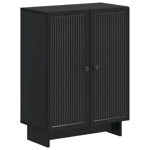 vidaXL Badkamer Opbergkast EDE Zwart 59,5 x 31 x 80 cm Bewerkt hout
