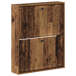 vidaXL Wandgemonteerde Schoenkast EDE 71 x 17 x 86 cm Bewerkt hout