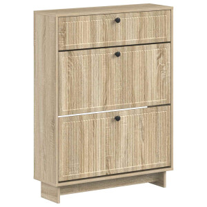 vidaXL Schoenenkast EDE 78 x 24 x 103 cm Bewerkt hout Sonoma Eiken