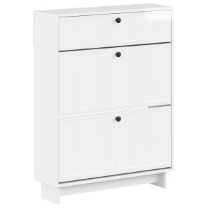 vidaXL Schoenenkast EDE 78 x 24 x 103 cm Bewerkt hout Hoogglans Wit