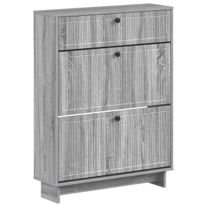 vidaXL Schoenenkast EDE 78 x 24 x 103 cm Bewerkt hout Grijs Sonoma