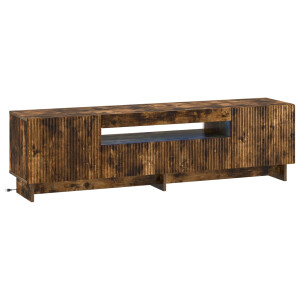 vidaXL LED tv-meubel Gerookt eiken Bewerkt hout