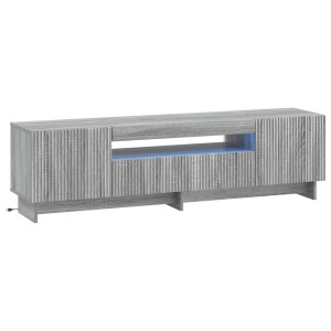 vidaXL LED tv-meubel Grijs Sonoma Bewerkt hout