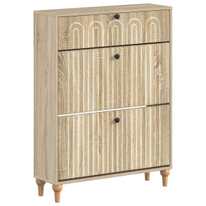vidaXL Schoenenkast ALKMAAR 78 x 24 x 103 cm Bewerkt hout Sonoma Eiken