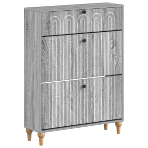 vidaXL Schoenenkast ALKMAAR 78 x 24 x 103 cm Bewerkt hout Grijs Sonoma
