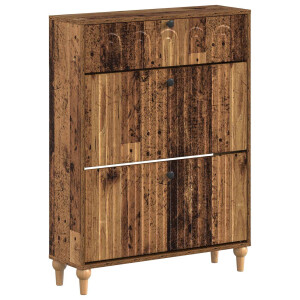 vidaXL Schoenenkast ALKMAAR 78 x 24 x 103 cm Bewerkt hout Oud hout