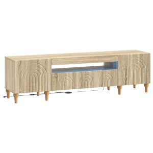 vidaXL LED tv-meubel Sonoma Eiken Bewerkt hout