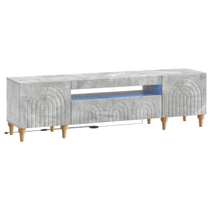 vidaXL LED tv-meubel Betongrijs Bewerkt hout
