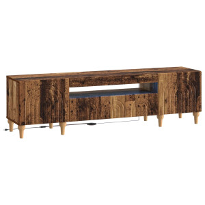 vidaXL LED tv-meubel Oud hout Bewerkt hout