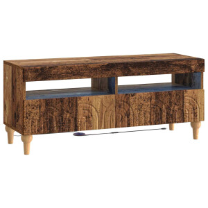 vidaXL LED tv-meubel Oud hout Bewerkt hout