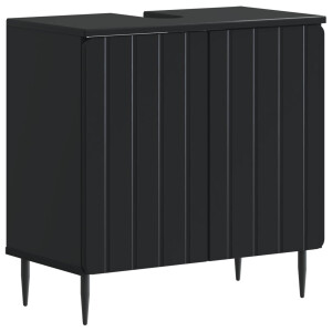 vidaXL Badkamer wastafelkast ZWOLLE Zwart 59,5 x 31,5 x 59 cm