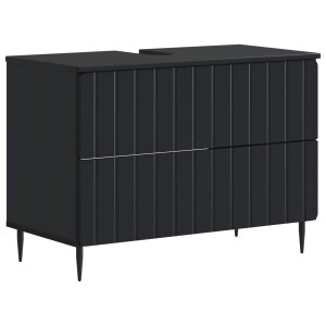 vidaXL Badkamer wastafelkast ZWOLLE Zwart 82 x 41 x 58,5 cm