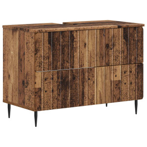 vidaXL Badkamer wastafelkast ZWOLLE Oud hout 82 x 41 x 58,5 cm