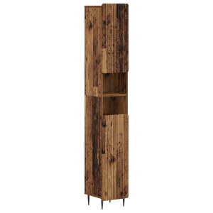 vidaXL Badkamerkast met Open Plank ZWOLLE Oud hout 30 x 31 x 189,5 cm