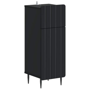 vidaXL Badkamer Opbergkast ZWOLLE Zwart 30 x 31 x 79,5 cm Bewerkt hout