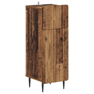 vidaXL Badkamer Opbergkast ZWOLLE Oud hout 30 x 31 x 79,5 cm