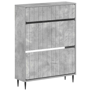 vidaXL Schoenenkast ZWOLLE 78 x 24 x 103 cm Bewerkt hout Betongrijs