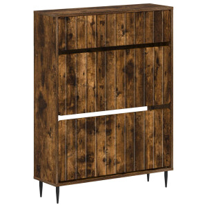 vidaXL Schoenenkast ZWOLLE 78 x 24 x 103 cm Bewerkt hout Gerookt eiken