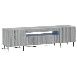 vidaXL LED tv-meubel Grijs Sonoma Bewerkt hout