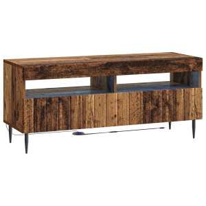vidaXL LED tv-meubel Oud hout Bewerkt hout