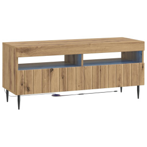 vidaXL LED tv-meubel Artisanaal eiken Bewerkt hout