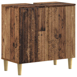 vidaXL Badkamer wastafelkast ARNHEM Oud hout 59,5 x 31,5 x 59 cm