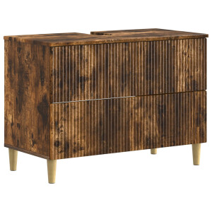 vidaXL Badkamer wastafelkast ARNHEM Gerookt eiken 82 x 41 x 59 cm