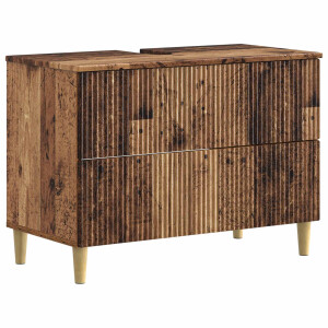 vidaXL Badkamer wastafelkast ARNHEM Oud hout 82 x 41 x 59 cm