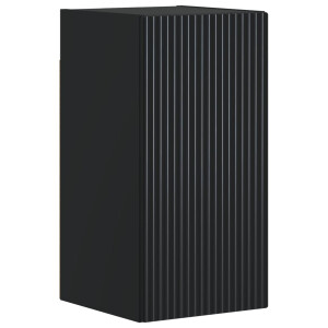 vidaXL Badkamer wandkast ARNHEM Zwart 30 x 31 x 59 cm Bewerkt hout