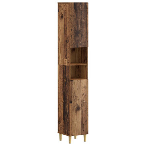 vidaXL Badkamerkast met Open Plank ARNHEM Oud hout 30 x 31 x 190 cm