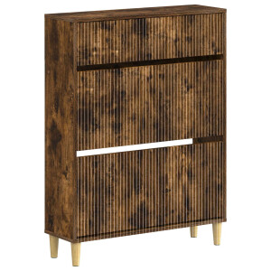 vidaXL Schoenenkast ARNHEM 78 x 24 x 103 cm Bewerkt hout Gerookt eiken