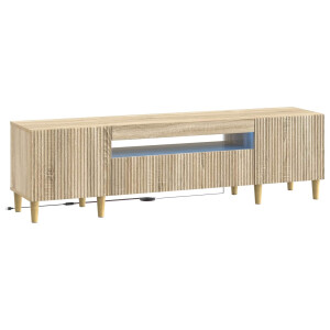 vidaXL LED tv-meubel Sonoma Eiken Bewerkt hout