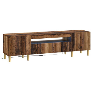 vidaXL LED tv-meubel Oud hout Bewerkt hout