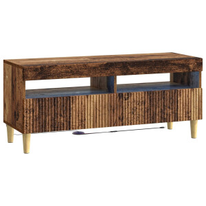 vidaXL LED tv-meubel Oud hout Bewerkt hout