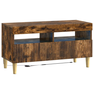 vidaXL LED tv-meubel Gerookt eiken Bewerkt hout