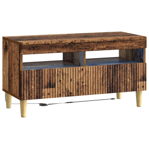 vidaXL LED tv-meubel Oud hout Bewerkt hout