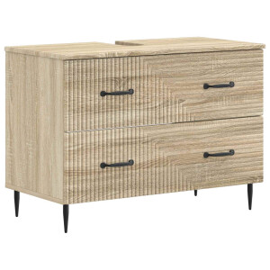 vidaXL Badkamer wastafelkast HAARLEM Sonoma Eiken 82 x 41 x 58,5 cm