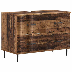 vidaXL Badkamer wastafelkast HAARLEM Oud hout 82 x 41 x 58,5 cm