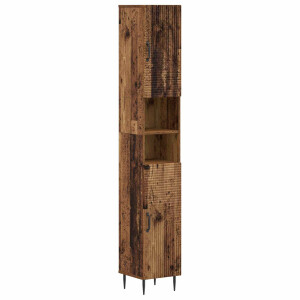 vidaXL Badkamerkast met Open Plank HAARLEM Oud hout 30 x 31 x 190 cm