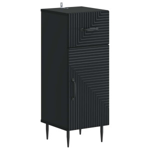 vidaXL Badkamer Opbergkast HAARLEM Zwart 30 x 31 x 80 cm Bewerkt hout